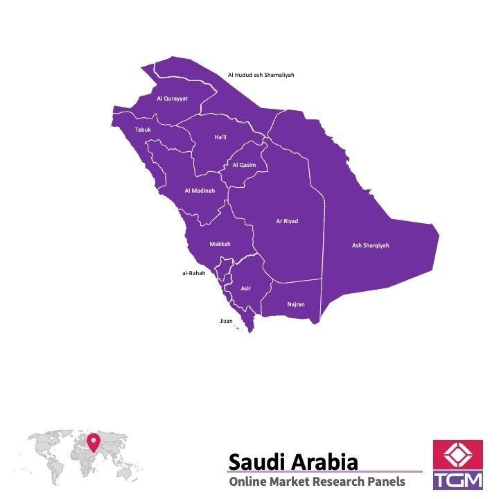 Painel online na Arábia Saudita