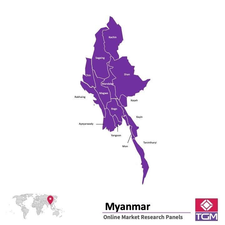 Painel online na Myanmar