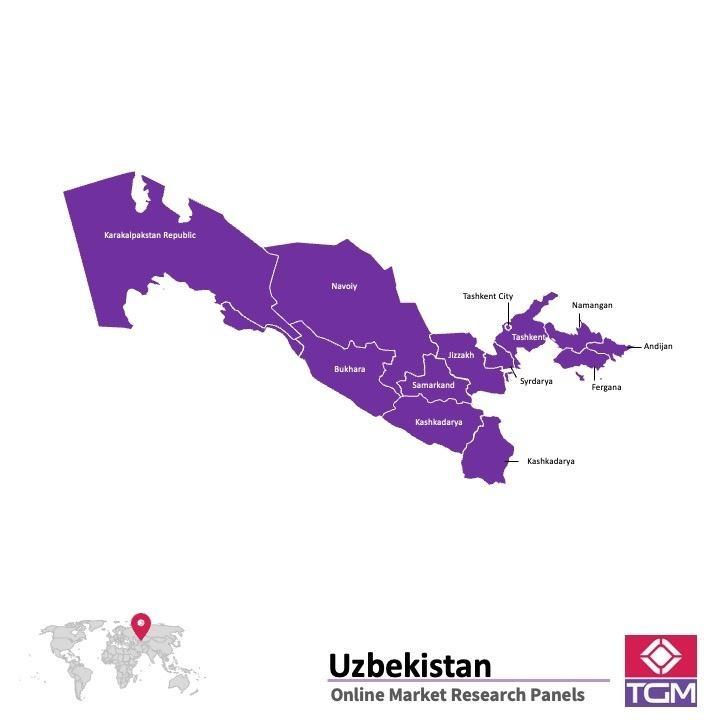 Painel online na Uzbequistão 