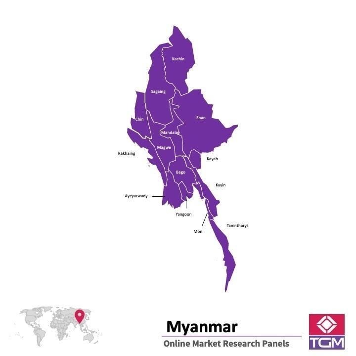 Painel online na Myanmar 